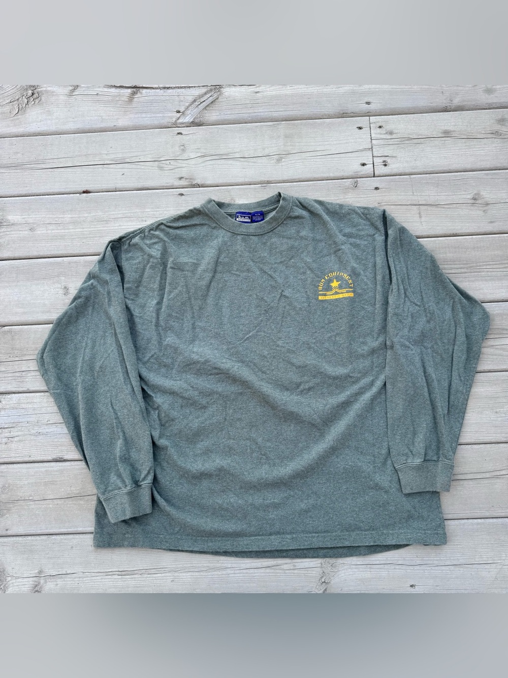 Vintage Bum Equipment Sweatshirt Mens Size XL Mock Neck Long Sleeve Green